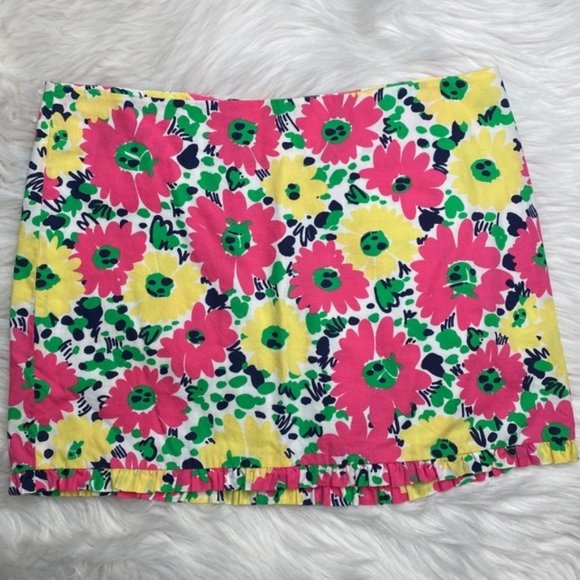 Lilly Pulitzer Callie Doodlebug Daisy Mini Skirt 2 - Picture 2 of 8